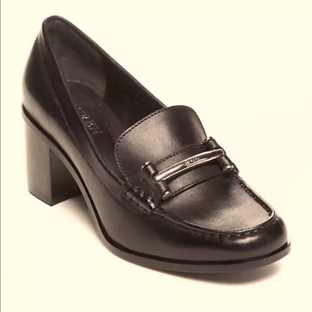 Ralph Lauren Dalena heeled loafers black
